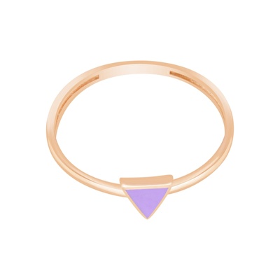 14 Ayar Mor Mineli Minimal Yüzük