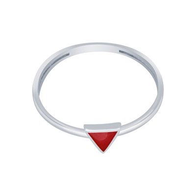 14 Ayar Kırmızı Mineli Minimal Yüzük