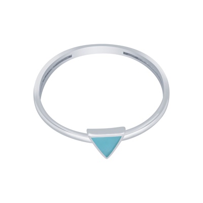 14 Ayar Beyaz Altın Geometrik Figürlü Yüzük