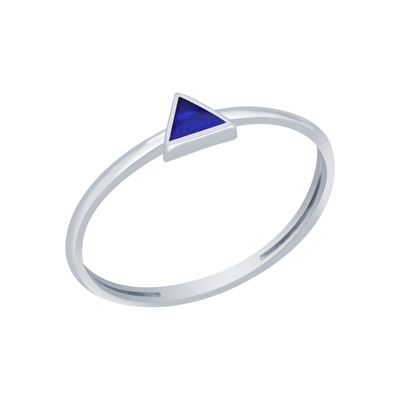 14 Ayar Beyaz Altın Geometrik Figürlü Yüzük