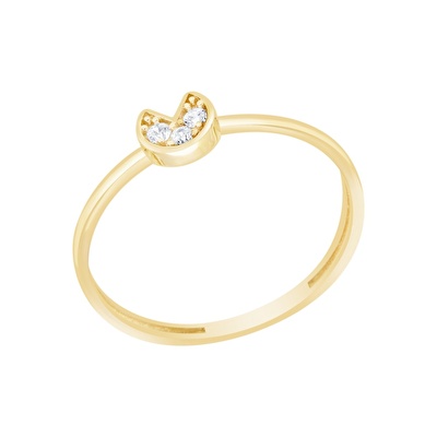 14 Ayar Sarı Altın Minimal Yüzük