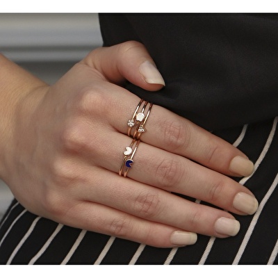 14 Ayar Sarı Altın Geometrik Figürlü Yüzük