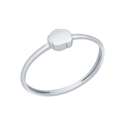 14 Ayar Beyaz Altın Minimal Yüzük