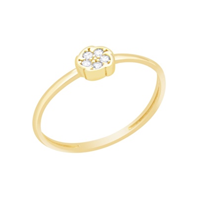 14 Ayar Sarı Altın Minimal Yüzük