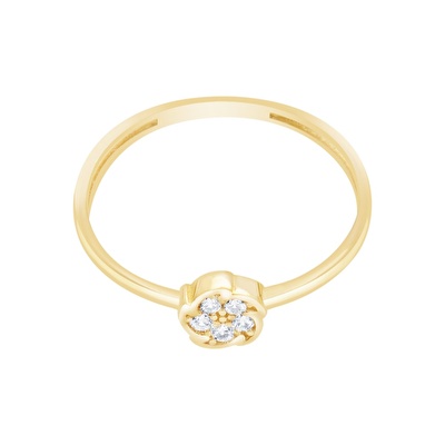 14 Ayar Sarı Altın Minimal Yüzük