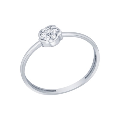 14 Ayar Beyaz Altın Minimal Yüzük