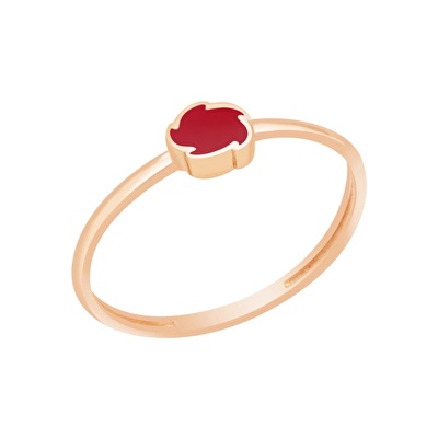 14 Ayar Rose Altın Geometrik Figürlü Yüzük