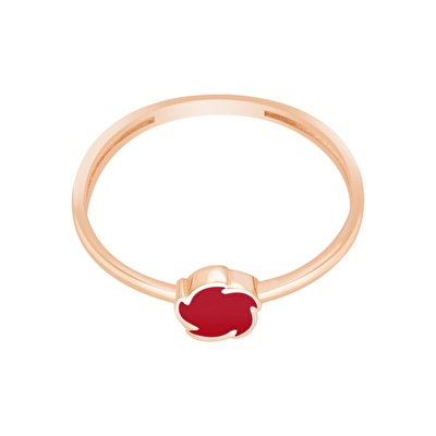 14 Ayar Rose Altın Geometrik Figürlü Yüzük