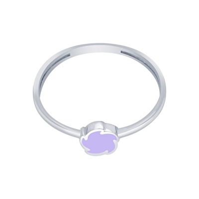 14 Ayar Mor Mineli Minimal Yüzük