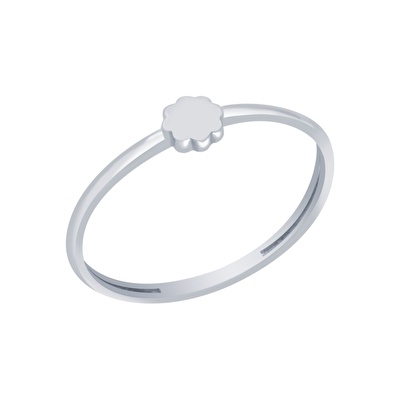 14 Ayar Beyaz Altın Minimal Yüzük