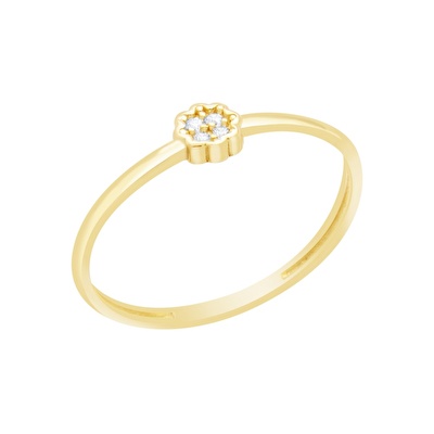 14 Ayar Sarı Altın Minimal Yüzük