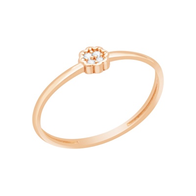 14 Ayar Rose Altın Minimal Yüzük