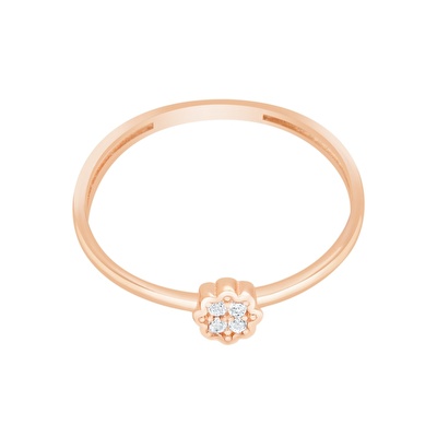 14 Ayar Rose Altın Minimal Yüzük