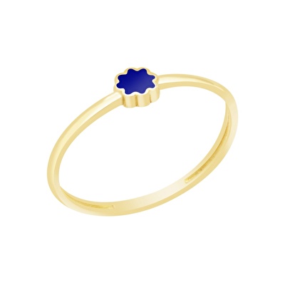 14 Ayar Sarı Altın Minimal Yüzük