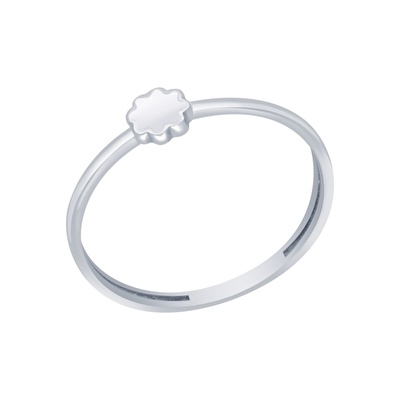 14 Ayar Beyaz Altın Geometrik Figürlü Yüzük