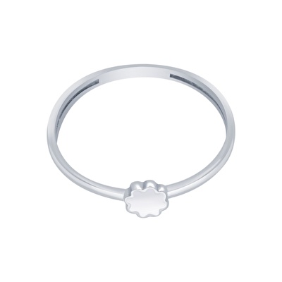 14 Ayar Beyaz Altın Geometrik Figürlü Yüzük