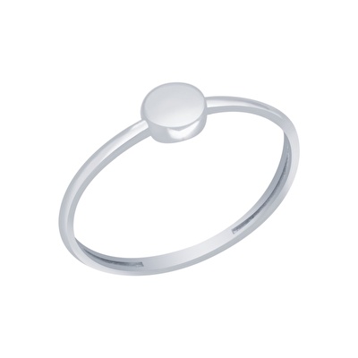 14 Ayar Beyaz Altın Minimal Yüzük