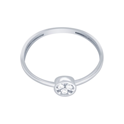 14 Ayar Beyaz Altın Minimal Yüzük