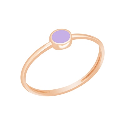 14 Ayar Mor Mineli Minimal Yüzük