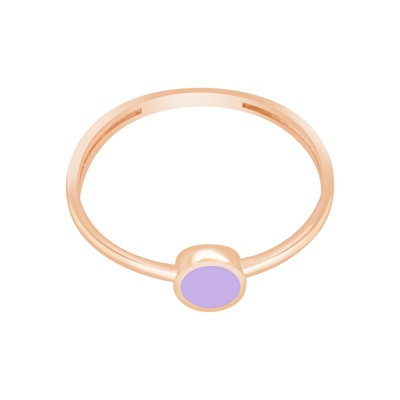 14 Ayar Mor Mineli Minimal Yüzük