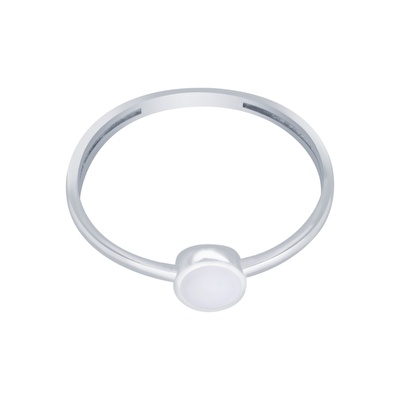 14 Ayar Beyaz Altın Geometrik Figürlü Yüzük