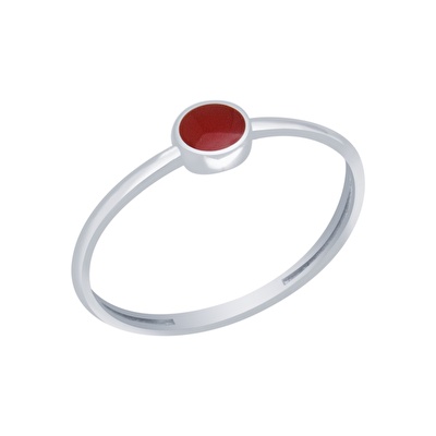 14 Ayar Beyaz Altın Geometrik Figürlü Yüzük