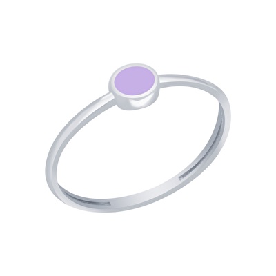 14 Ayar Mor Mineli Minimal Yüzük