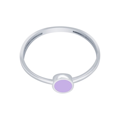 14 Ayar Mor Mineli Minimal Yüzük