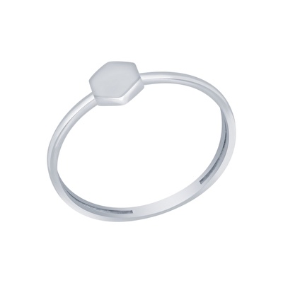 14 Ayar Beyaz Altın Minimal Yüzük