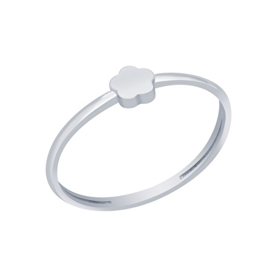 14 Ayar Beyaz Altın Minimal Yüzük