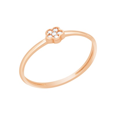 14 Ayar Rose Altın Minimal Yüzük