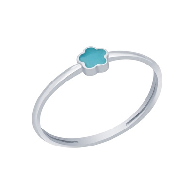 14 Ayar Yeşil Mineli Minimal Yüzük