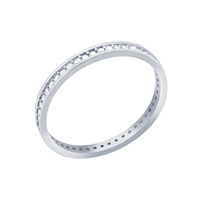 14 Ayar Beyaz Altın Tamtur Yüzük