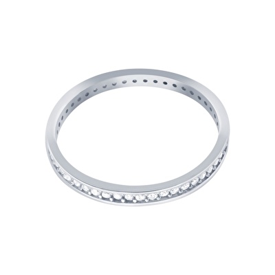 14 Ayar Beyaz Altın Tamtur Yüzük