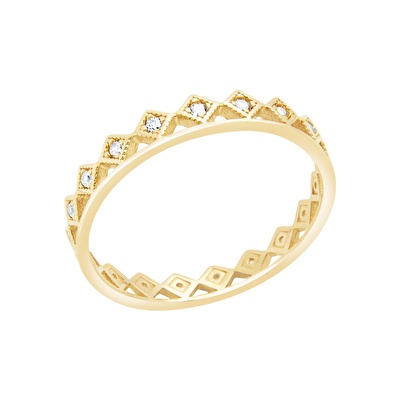 14 Ayar Sarı Altın Tamtur Yüzük