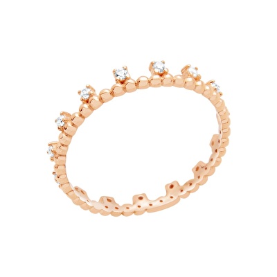 14 Ayar Rose Altın Tamtur Yüzük