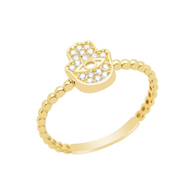 14 Ayar Sarı Altın Serçe Parmak Yüzük