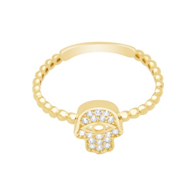 14 Ayar Sarı Altın Serçe Parmak Yüzük