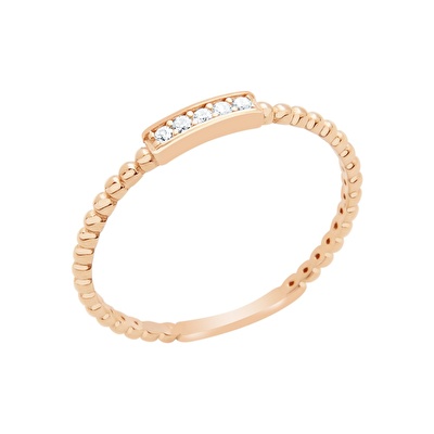 14 Ayar Rose Altın Trend Minimal Yüzük
