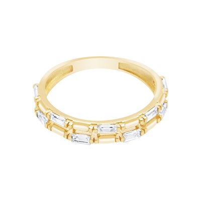 14 Ayar Sarı Altın Baget Yüzük