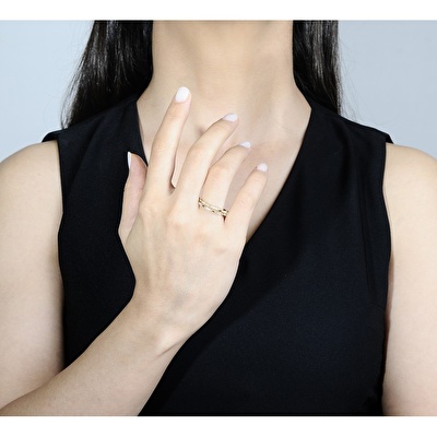 14 Ayar Sarı Altın Baget Yüzük