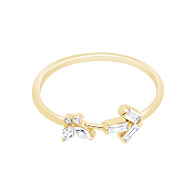 14 Ayar Sarı Altın Baget Yüzük