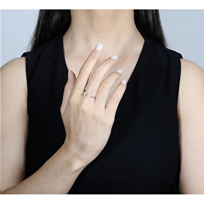 14 Ayar Sarı Altın Baget Yüzük