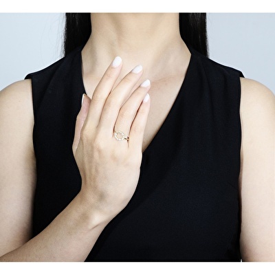 14 Ayar Sarı Altın Baget Yüzük