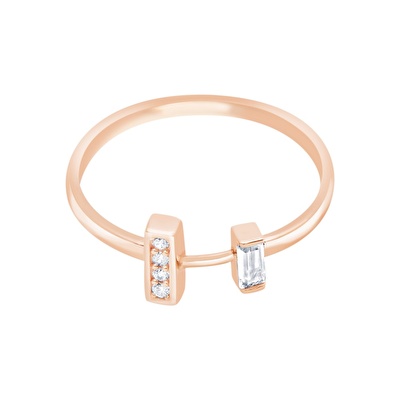 14 Ayar Rose Altın Baget Yüzük