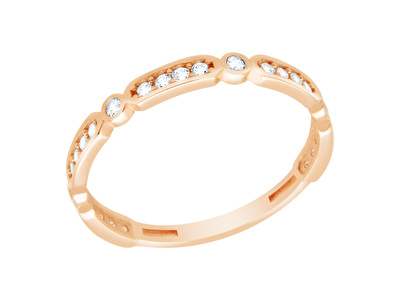 14 Ayar Rose Altın Taşlı Yüzük