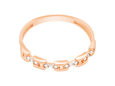 14 Ayar Rose Altın Taşlı Yüzük