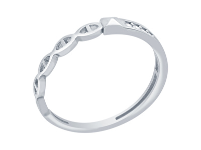 14 Ayar Beyaz Altın Trend Yüzük