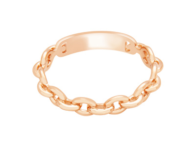 14 Ayar Rose Altın Trend Zincir Yüzük