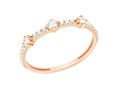 14 Ayar Rose Altın Trend Yüzük